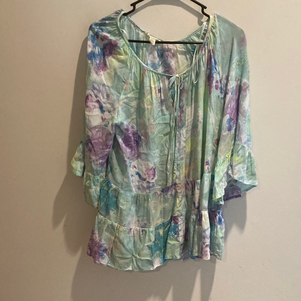 Cupio Multicolor Floral Blouse - Picture 1 of 6